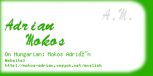 adrian mokos business card